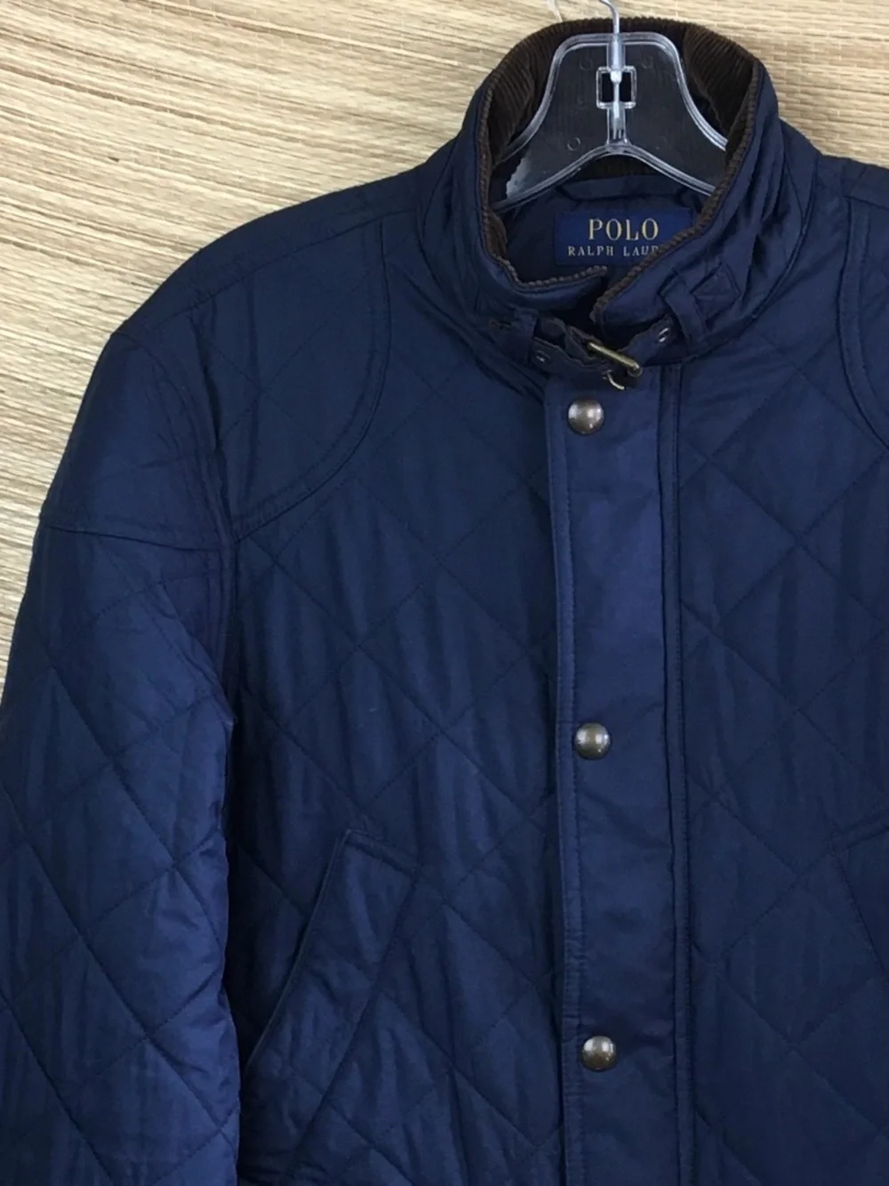 Polo Ralph Lauren Navy Diamond Quilted Jacket - Size S